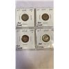 Image 3 : 7 USA LIBERTY HEAD SILVER WAR-TIME 10 CENT COINS 1939045  .900 SILVER