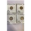 Image 3 : 7 CANADIAN WAR-TIME SILVER DIMES KING GEORGE VI 1939-45  .800 SILVER