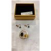 Image 2 : 925 STERLING SILVER NECKLACE, 925 STERLING RING W/ DIAMONDS, 925 STERLING GOLD PLATED EARRINGS, 12KP