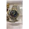 Image 10 : WOODEN BOX W/ PINS AND CASE OF CUFFLINKS AND WATCH