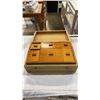 Image 2 : WOODEN BOX W/ PINS AND CASE OF CUFFLINKS AND WATCH