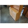 Image 8 : PINE 2 PIECE CABINET WITH GLASS DOORS