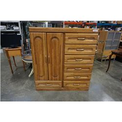 7 DRAWER OAK WARDROBE