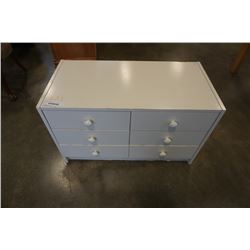 SHORT 6 DRAWER WHITE DRESSER