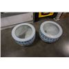 Image 1 : 2 LARGE EASTERN PLANTERS APPROX 17 INCHES ACROSS, 14 INCHES TALL