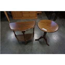 FRENCH PROVINCIAL D TABLE AND SMALL PARLOUR TABLE