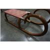 Image 6 : Antique bentwood sled.with metal skates
