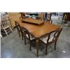 Image 19 : FRENCH PROVINCIAL DINING TABLE WITH 5 LEAFS AND 6 CHAIRS