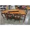 Image 24 : FRENCH PROVINCIAL DINING TABLE WITH 5 LEAFS AND 6 CHAIRS