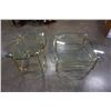 Image 1 : BRASS GLASSTOP COFFE AND ENDTABLE