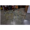 Image 2 : BRASS GLASSTOP COFFE AND ENDTABLE