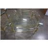Image 3 : BRASS GLASSTOP COFFE AND ENDTABLE