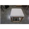 Image 1 : BRASS AND WOOD STOOL