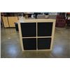 Image 2 : MAPLE CUBICLE SHELF WITH FABRIC BINS