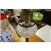Image 4 : BRASS AND GLASS LAMP 20 INCH