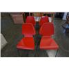 Image 1 : 4 RED BENTWOOD CHAIRS