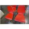Image 3 : 4 RED BENTWOOD CHAIRS