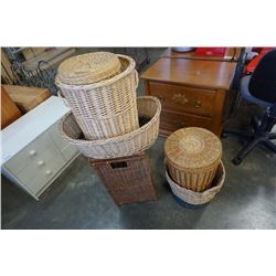 WICKER HAMPERS AND BASKETS