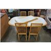Image 1 : MADE IN DENMARK DINING TABLE WITH 2 LEAFS AND 4 CHAIRS