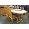 Image 3 : MADE IN DENMARK DINING TABLE WITH 2 LEAFS AND 4 CHAIRS