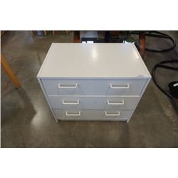 WHITE 3 DRAWER DRESSER