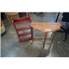 Image 1 : D TABLE AND SMALL WOOD SHELF