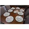Image 2 : WEDGEWOOD PETERSHAM 8 PLACE SETTING - CHINA PLATES, CUPS, SAUCERS