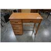 Image 1 : MAPLE 3 DRAWER SINGLE PEDESTAL DESK