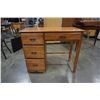 Image 2 : MAPLE 3 DRAWER SINGLE PEDESTAL DESK
