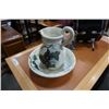 Clay jug and bowl