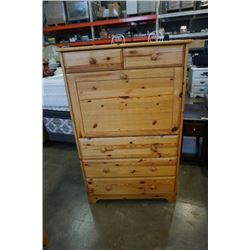 5 DRAWER PINE DROPFRONT DESK