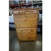 Image 1 : 5 DRAWER PINE DROPFRONT DESK