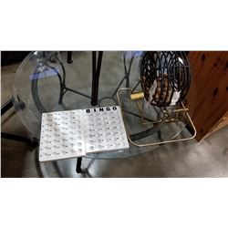 METAL BINGO ROLLER CAGE WITH BINGO BALLS