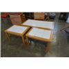 Image 2 : 3 PIECE MADE IN DENMARK TILE TOP COFFEE TABLE AND ENDTABLES