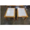 Image 7 : 3 PIECE MADE IN DENMARK TILE TOP COFFEE TABLE AND ENDTABLES