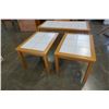 Image 8 : 3 PIECE MADE IN DENMARK TILE TOP COFFEE TABLE AND ENDTABLES