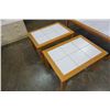 Image 9 : 3 PIECE MADE IN DENMARK TILE TOP COFFEE TABLE AND ENDTABLES