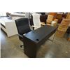 Image 1 : IKEA DESK AND 2 BLACK AND WHITE OFFICE CHAIRS GAS LIFT