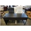 Image 2 : IKEA DESK AND 2 BLACK AND WHITE OFFICE CHAIRS GAS LIFT