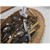 Image 8 : TRAY OF CUTLERY, STAINLESS, SILVER PLATE, ETC