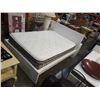 Image 1 : WHITE DOUBLE SIZE BED FRAME WITH MATTRESS