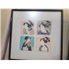Image 8 : 2 SIGNED PRINTS, 2 ORIENTAL PICTURES, AND KNITTED TAPESTRY
