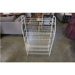 WHITE WIRE METAL SHELF