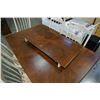 Image 4 : WOOD DINING TABLE WITH LEAF AND 6 CHAIRS