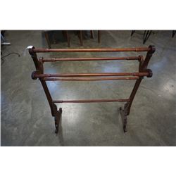 ANTIQUE MAHOGANY BLANKET RACK