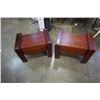 Image 1 : PAIR OF WOOD 1 DRAWER ENDTABLES