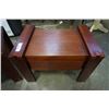 Image 3 : PAIR OF WOOD 1 DRAWER ENDTABLES
