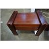 Image 5 : PAIR OF WOOD 1 DRAWER ENDTABLES
