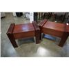 Image 7 : PAIR OF WOOD 1 DRAWER ENDTABLES