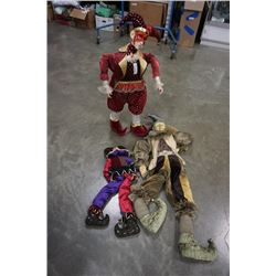 3 christmas jesters one stands 39"